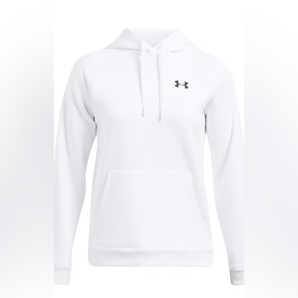 Under Armour White Fleece Hoodie Long Sleeve Ladies NWT